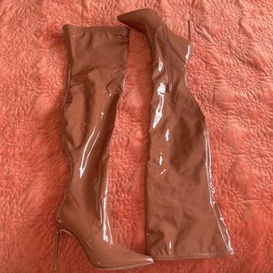 Steve Madden Patent Leather OTK Boots